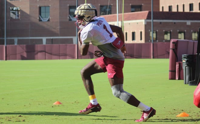 Kentron Poitier has impressed in camp, including a grab in Friday's practice.