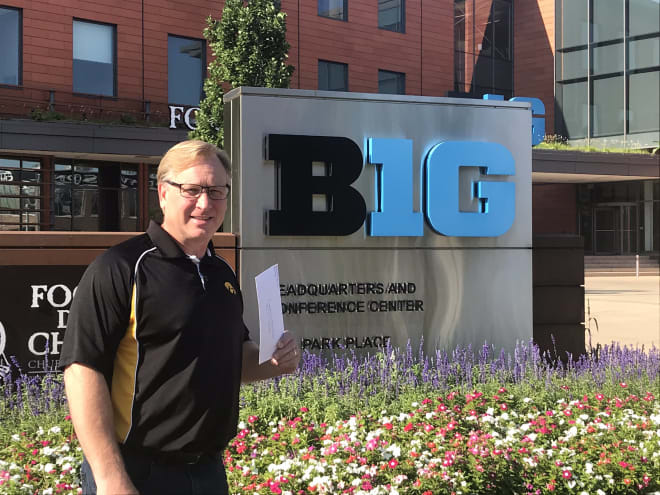 The father of Iowa player Austin Spiewak dropped off the letter to the Big Ten office today.