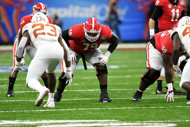 Isaiah Wilson appears to have right tackle on lockdown for the Dawgs in 2019.