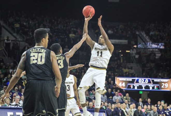 Junior Demetrius Jackson paces five Notre Dame players who average double-figure scoring.