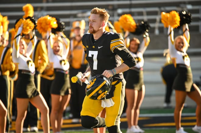 Spencer Petras will miss Iowa's bowl game due to shoulder injury. 