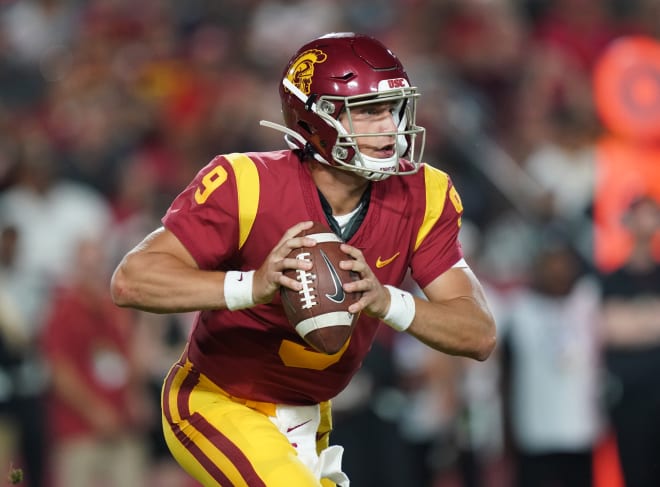 Freshman quarterback Kedon Slovis will get all the first-team reps in practice this week while replacing injured starter JT Daniels.