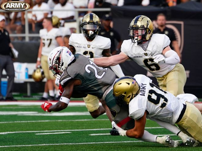 Army's defense was both active and effective throughout the majority of Saturday's contest