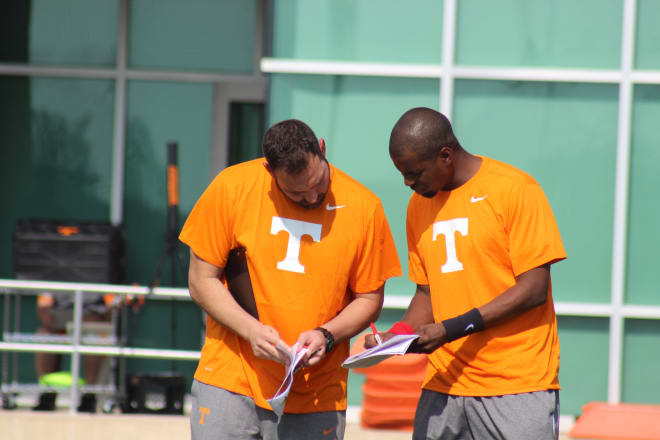 Kevin Beard and Tony Sorrentio go over wide receiver script