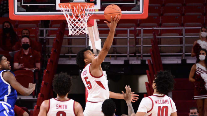 Arkansas freshman shooting guard Moses Moody. 