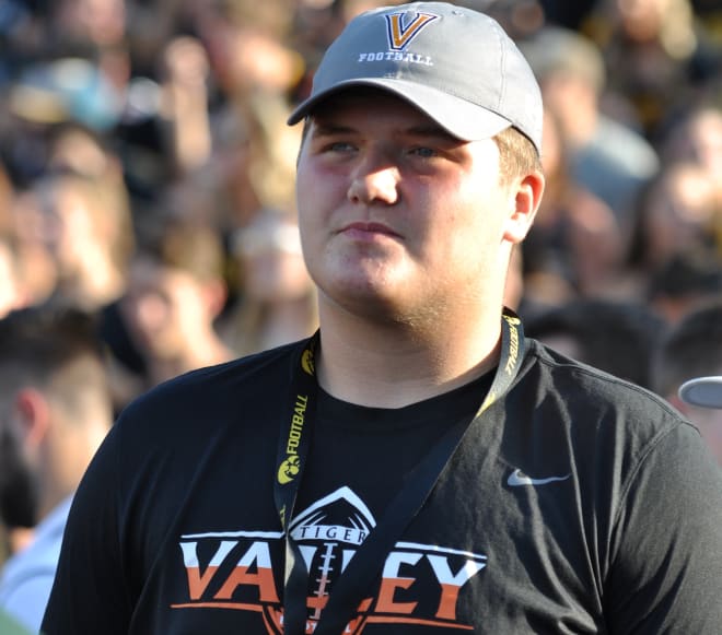 Class of 2019 offensive lineman Jake Remsburg visited the Hawkeyes on Saturday.