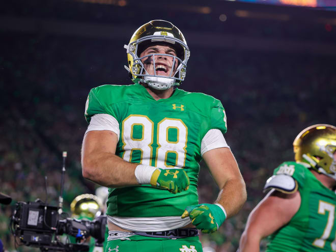 Notre Dame tight end Mitchell Evans is on the preseason watch lists for the Mackey Award and Biletnikoff Award.