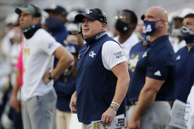 Georgia Tech football head coach Geoff Collins