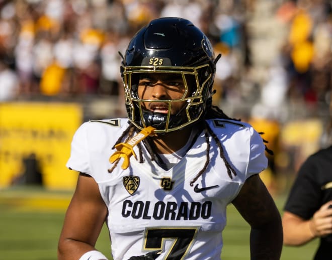 Colorado DB Cam'Ron Silmon-Craig runs on the sidelines during a game last season.