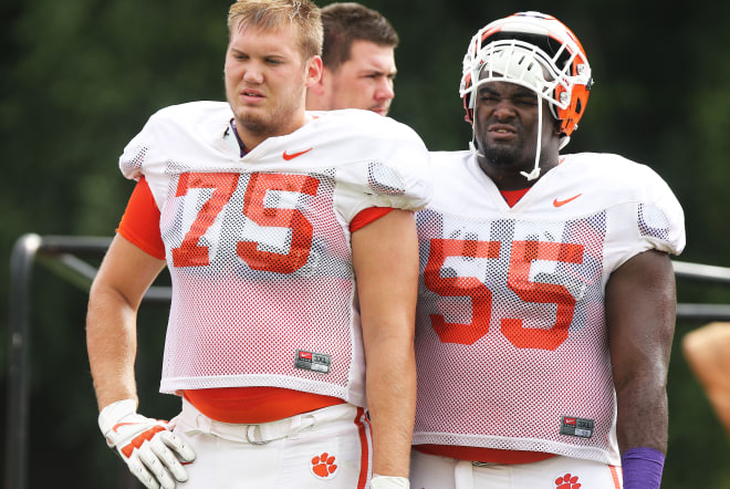 Hyatt and veteran guard Tyrone Crowder are the leaders of an improved Clemson offensive line in 2017.