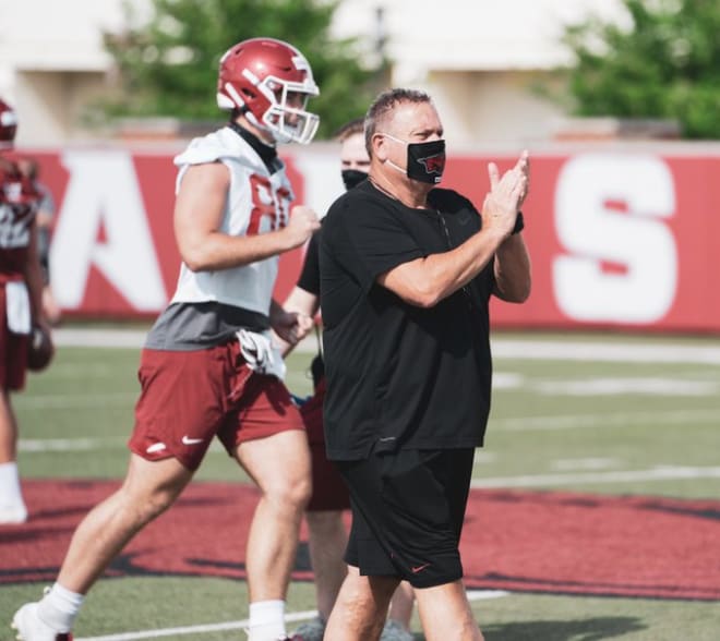 Sam Pittman is entering his first season as Arkansas' head coach.