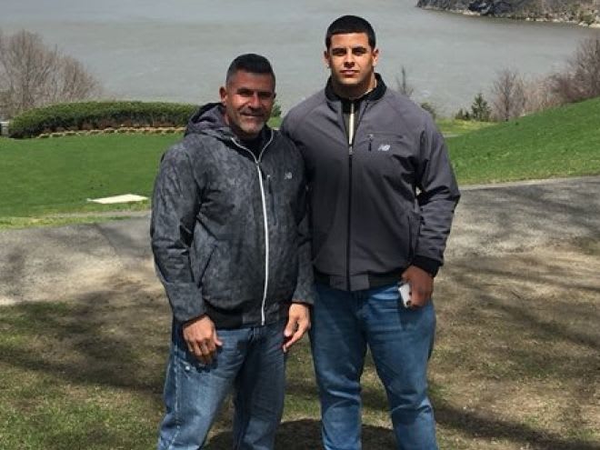 Florida DT Dylan Perez is joined by his father during Friday's unofficial visit to Army West Point