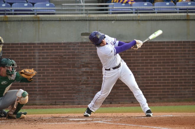 ECU's Parker Lamm xtended his hit streak to a career-high 13 games in ECU's 6-0 win over GMU.