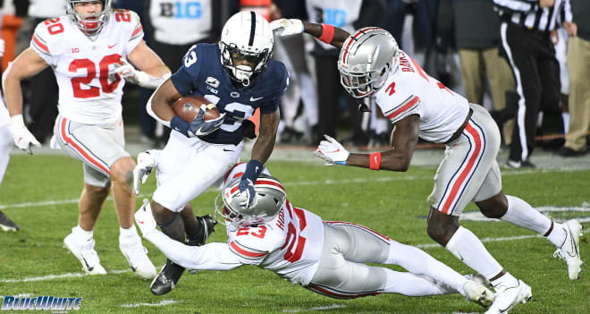 Penn State Nittany Lions football wideout KeAndre Lambert-Smith could be turning a corner. 