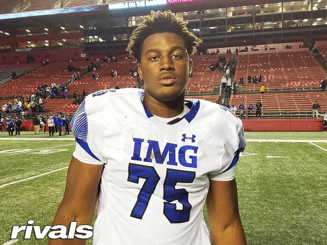 Rivals100 offensive tackle JC Latham committed to the Alabama Crimson Tide. 