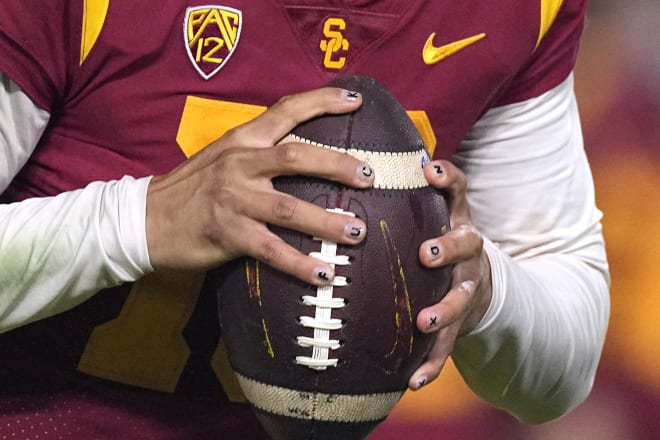 USC quarterback Caleb Williams had a vulgar message for Notre Dame on Saturday night.