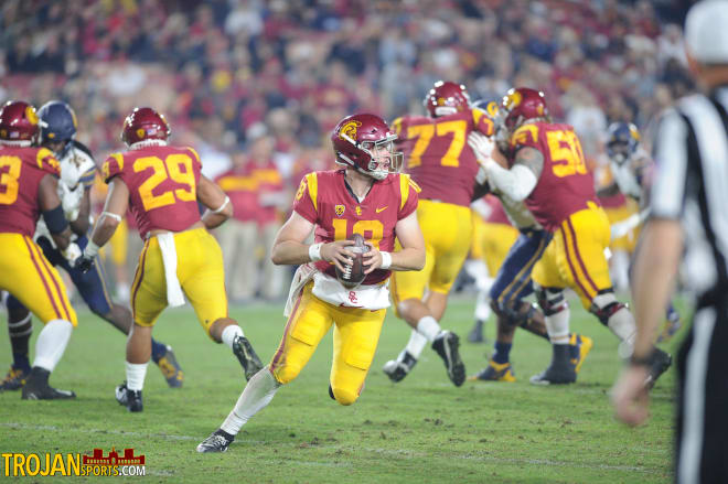 USC QB JT Daniels was terrific in the first half (147 yards, 2 TDs) and ineffective the rest of the way (33 yards, 1 INT) Saturday night.