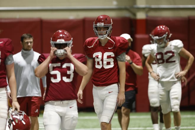 Alabama Crimson Tide punter James Burnip (86). Photo | Alabama Athletics 