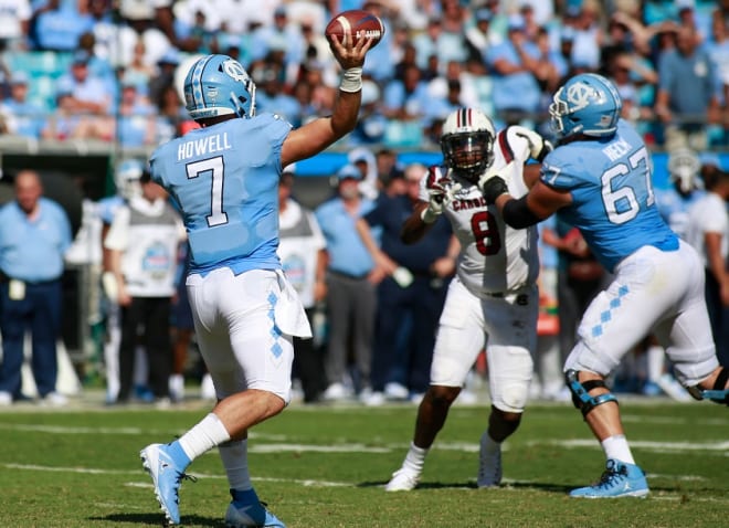 UNC's staff eased Sam Howell into his first college game, but they cut him loose in the second half of UNC's victory.