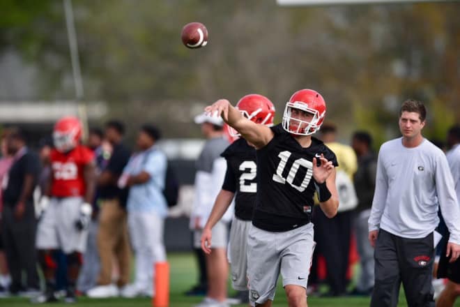 Jacob Eason is the starting quarterback, but he's still got much room to improve.