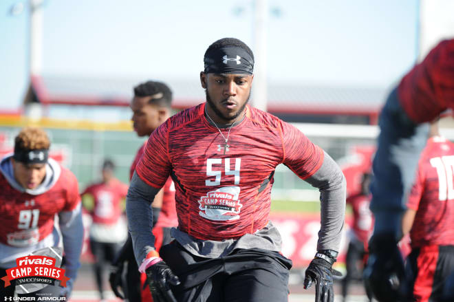Jaiden Cole runs through drills at the Rivals Camp Series event in New Orleans last spring.