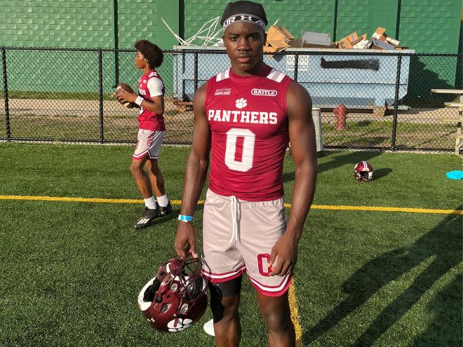 2024 four-star wide receiver and Michigan State commit Nick Marsh at the fifth annual Sound Mind Sound Body High School seven-on-seven Showcase took place at Wayne State University on July 13, 2023