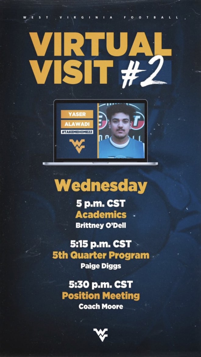 The West Virginia Mountaineers football program has been utilizing virtual visits. 