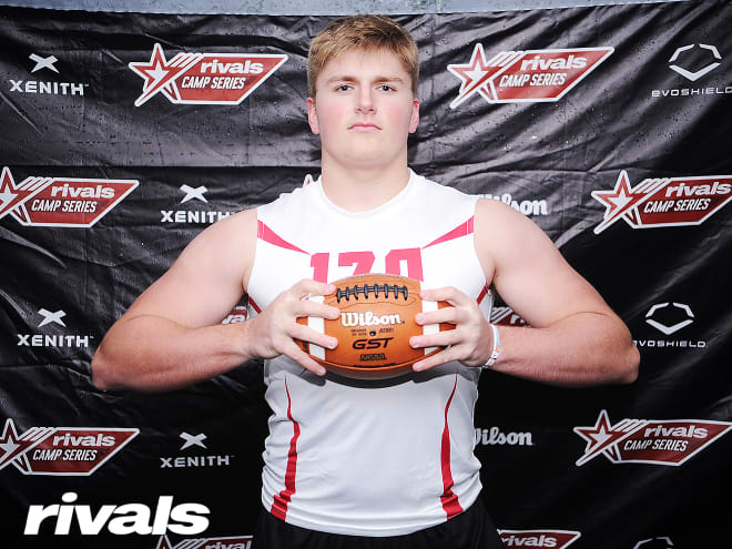 Indiana offensive lineman Ashton Craig holds a Michigan Wolverines football recruiting offer. 
