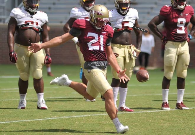 Senior punter/kickoff specialist Logan Tyler checks in at No. 40 on our list of Florida State football players for 2019.