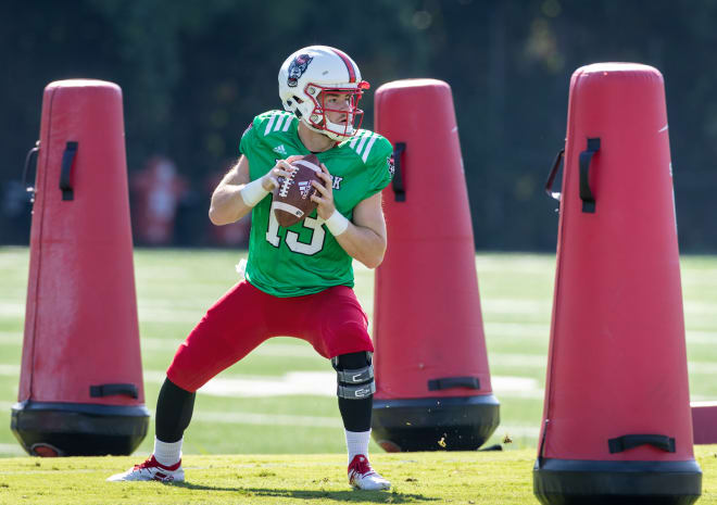 NC State Wolfpack football quarterback Devin Leary