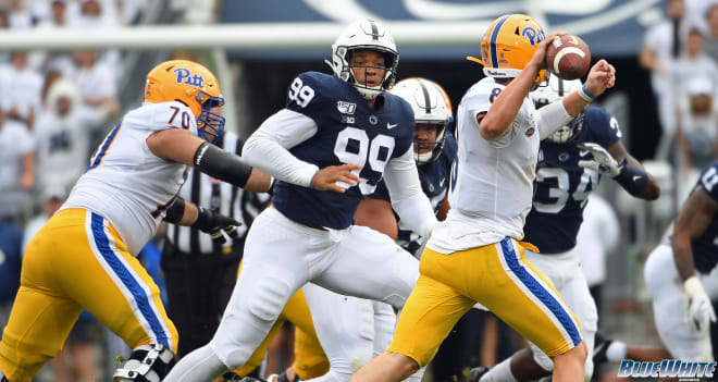 Penn State defensive end Yetur Gross-Matos was drafted by former Nittany Lion Matt Rhule.