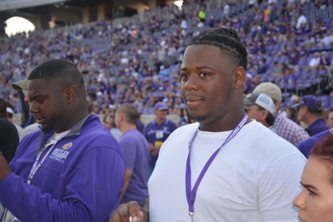 Butler County DT Tyquilo Moore hosted K-State's Mo Latimore last night.
