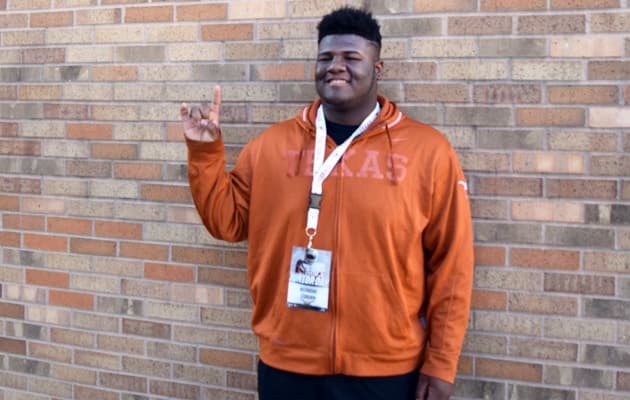 Defensive tackle Keondre Coburn committed to Texas on Monday afternoon. 