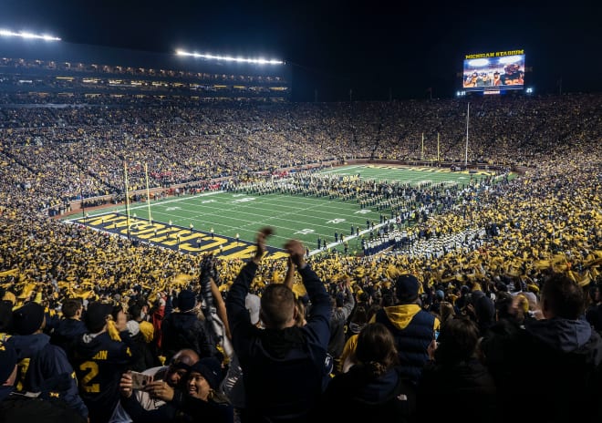 Tonight will be just the seventh home night game ever for the Michigan Wolverines' football program.