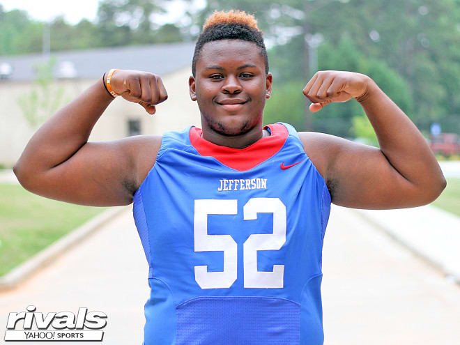 Notre Dame hosted Jefferson (Ga.) High 2019 offensive lineman Aaron Hall this weekend.