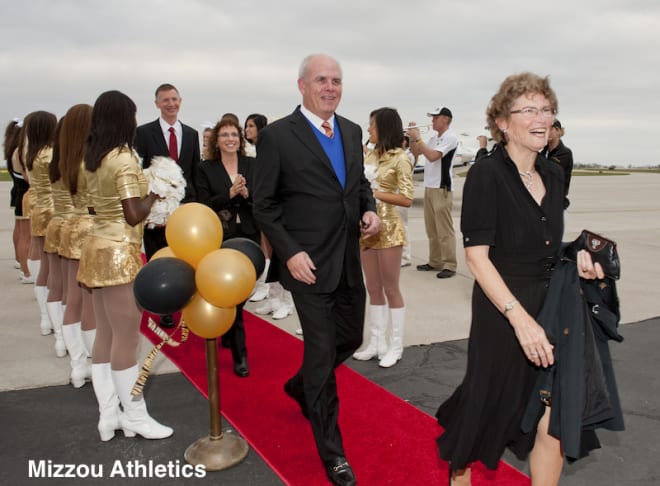 Florida President Bernie Machen and his wife arrived in Columbia for Mizzou's SEC introduction