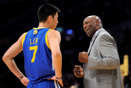 Keith Smart with Jeremy Lin.
