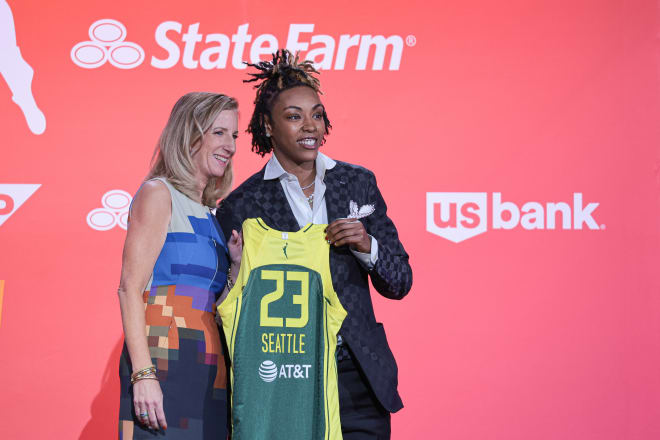 Jordan Horston was selected by the Seattle Storm with the No. 9 pick of the 2023 WNBA Draft.