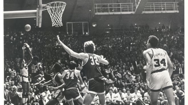 Dwight Clay's corner jumper with 29 seconds remaining ended Notre Dame's amazing 12-0 run to close the win versus UCLA  on Jan. 19, 1974.