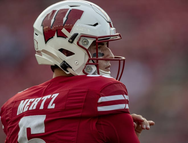 Wisconsin quarterback Graham Mertz. 