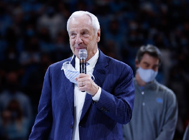 Roy Williams was honored at halftime as part of a day filled with UNC basketball pageantry.