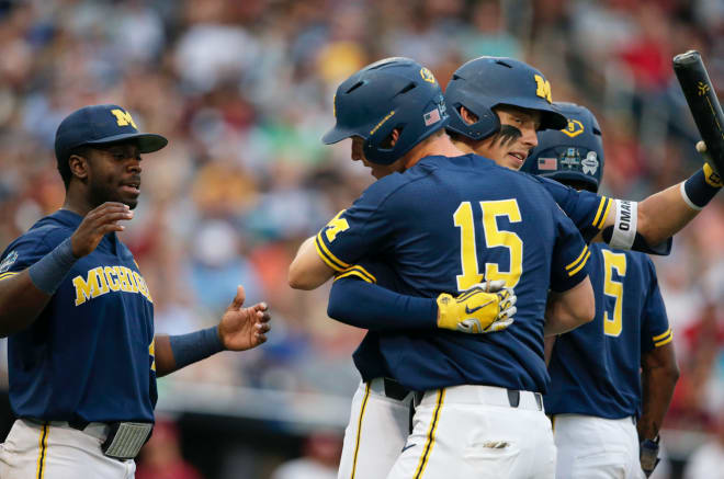 The Michigan Wolverines' baseball team went 50-22 in 2019 and made it to the College World Series Finals (where it fell to Vanderbilt, 2-1).