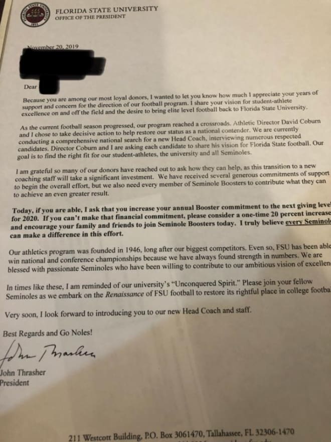 Fsu Acceptance Letters