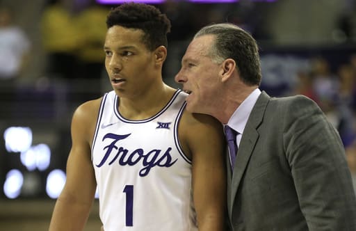 Desmond Bane scored 24 points as the Frogs rolled to a 100-63 win