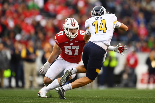 Wisconsin inside linebacker Jack Sanborn