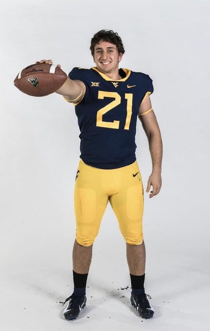 McCauley had always wanted to play for the West Virginia Mountaineers football program. 