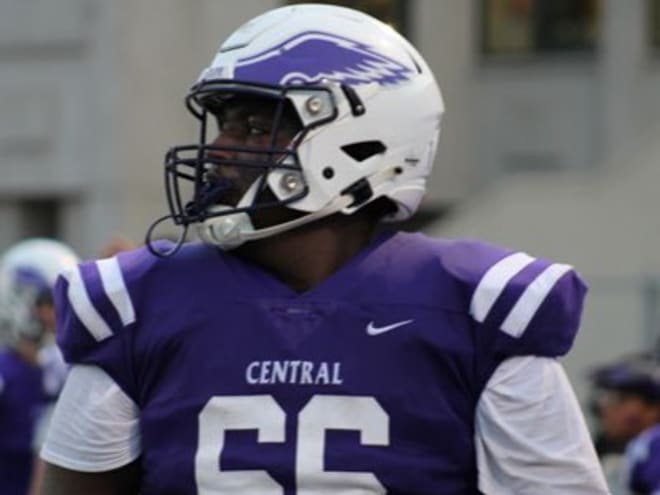 Caleb Pyfrom offensive tackle from Omaha Central offered by