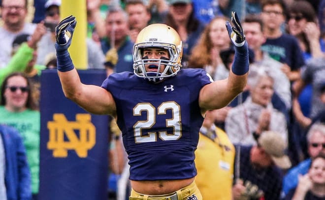 Junior safety Drue Tranquill finished second in tackles (79) while also recording a 3.74 grade-point average in the College of Engineering.