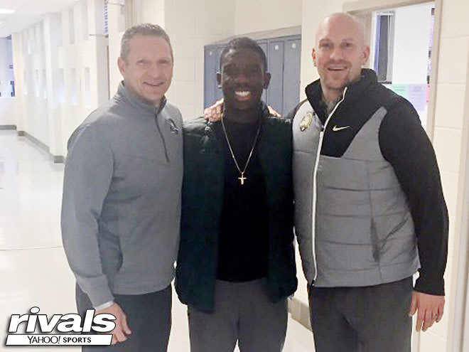 2018 prospect Michael Mbony received a recent in-school visit from Army head coach Jeff Monken and defensive line coach, Chad Wilt. 