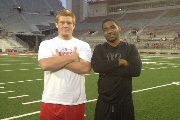 Gerald with Buckeye great Braxton Miller.